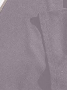 Franclia 黑色修身连体裤，饰有优雅荷叶边和拉链，适合大学生穿着。 - 淺灰紫 - 查看 4