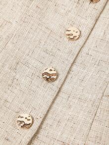 Ellevyn Robe élégante et décontractée sans manches en lin, polyvalente pour le travail et le port quotidien, été