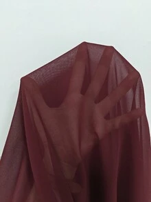 Franclia Plus Size Casual Flared Shoulder Sleeve Shirt, Spring/Summer Dark Red Blouse Maroon Top Wine Red Top Burgundy Top Women Elegant Top - Burgundy - View 7