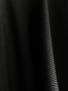 Elamini Váy ngắn bodycon viền bèo nhún dệt kim màu đen, thời trang tối giản thanh lịch cho đám cưới, trường học, công sở, thường ngày, tiệc tùng, thu/đông - màu đen - Xem 7