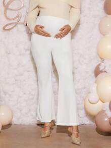 Loomaby Maternity Pants,Gender Reveal Dress,Maternity Dress,Baby Shower Dress - White - View 3