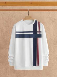 Manfinity NXTstreet 2 件套男士休闲商务西装、针织圆领运动衫和裤子，春秋季，适合秋冬 - 彩色 - 查看 10