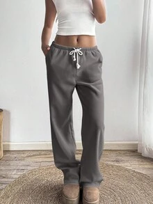 Sunnyshic Damen Jogginghose mit Kordelzug in der Taille