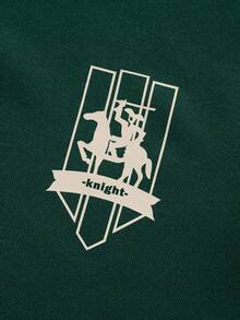 Manfinity Campus Court Aesthetic Post--Men's Colorblock Turn-Down Collar Long Sleeve Sweatshirt, For Fall - Multicolor - View 3