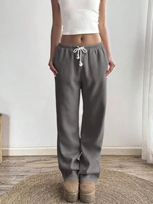 Sunnyshic Damen Jogginghose mit Kordelzug in der Taille