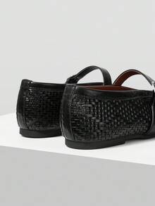 MOTF 时尚、优雅、舒适的复古玛丽珍芭蕾平底鞋，适合女性全年穿着 - 黑色 - 查看 8