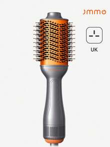 JMMO 一步式丰盈热风梳，热风梳，吹风造型梳，轻松打造沙龙级造型，四合一吹风造型器，可吹干、拉直、卷发、打造蓬松造型，内置护发成分，令秀发亮泽柔顺，快速吹干，三档温度可调，不拉扯、不打结、不缠绕，适用于各种长度和质地的卷发造型，适合时尚女性化妆、派对、海滩、旅行、露营等户外活动。