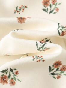 Cozy Pixies 2 件套女婴花卉印花柔软针织荷叶边下摆圆领长袖套头衫上衣套装 - 彩色 - 查看 4