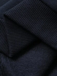 DAZY Sweatshirt Lengan Panjang Gaya Korea Warna Kontras untuk Anak Perempuan, Musim Gugur/Dingin - Navy Blue - View 10