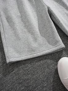 Manfinity Dauomo Men's Casual Cross Embroidered Shorts, Summer