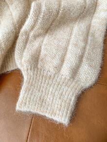 Franclia Women's V-Neck Loose Casual Long Sleeve Sweater, Autumn/Winter - Apricot - View 5