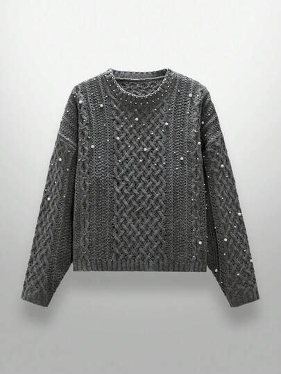 NEON BLANC 男士休闲麻花泡泡针织毛衣，秋冬