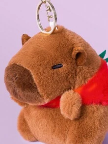 Capybara Plush Keychain Toy Realistic Cute Capybara Stuffed Animals Toy Capybara Pendant For Backpack Handbag Birthday Gift,Stuffed Toy,Pink Capybara,Capybaras - Multicolor - View 4