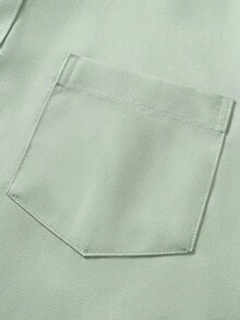 Manfinity Mode Camicia casual da uomo a maniche lunghe, tinta unita, per l'autunno