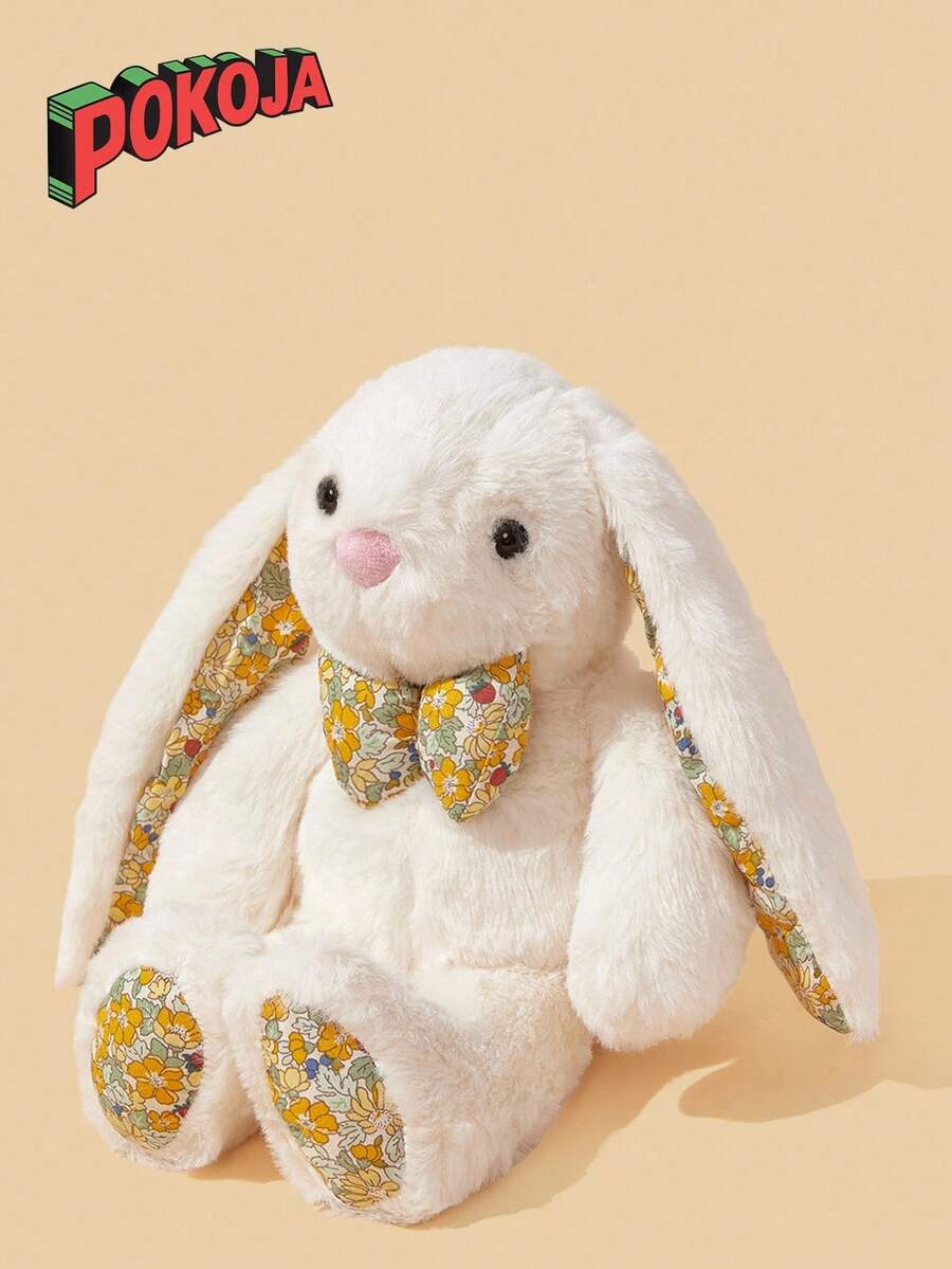 1PC 23CM Soft Plush Bunny Stuffed Animal Toy Pink Cute Rabbit Plushie Hugging Pillow Sleep Companion Stress Relief Comfort Toy Birthday Gift For Girls Women Valentines Day Easter Christmas Present Kawaii Home Decor