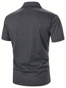 Calvornis 男式鹰条纹短袖休闲通勤 Polo 衫 - 彩色 - 查看 2