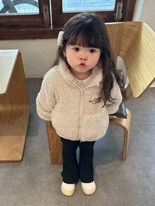 DAZY 女宝宝撞色韩版刺绣休闲常规夹克秋冬