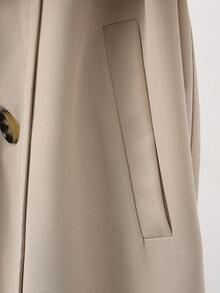 Franclia 日常休闲通勤百搭宽松腰带长袖春秋季卡其色风衣秋季商务休闲办公室秋季 - 卡其色 - 查看 4