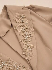 SHEIN Clasi Women's Fashionable, Romantic, Elegant Embroidered 3D Floral Blazer, Autumn/Winter