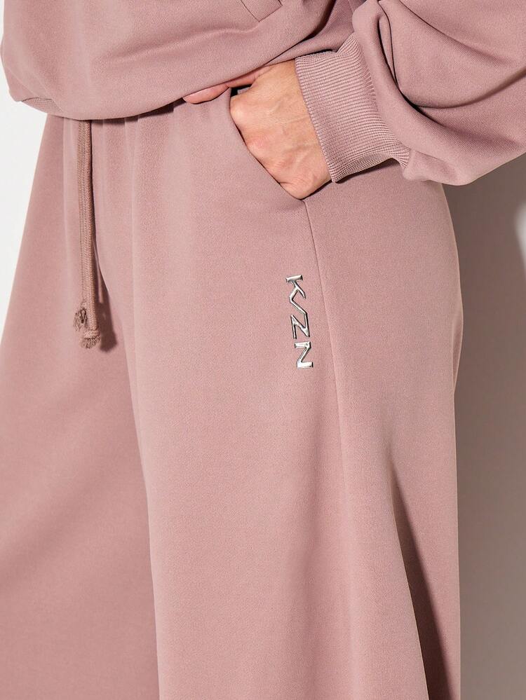 KIZN Wide Leg Balloon Joggers With Drawstring