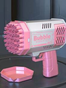 1 件装泡泡枪太空灯泡泡机，免电池，加特林型，电动泡泡吹器，手持式喷水器，圣诞节