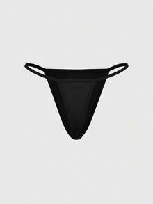 ROMWE 1pc Gothic Cross Rhinestone Decorated Women's G-String Panty - Black - View 5