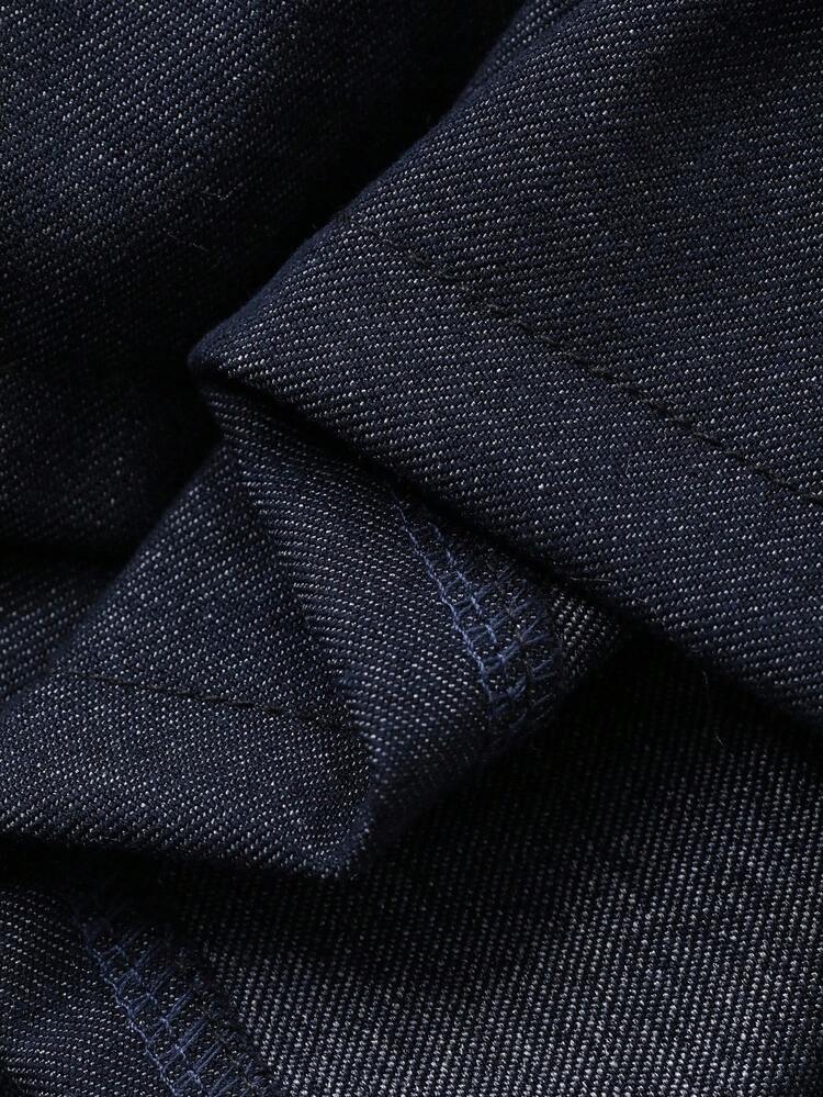 Tween Girl Solid Color Long Sleeve Shirt And Suspender Dress Set, Street Fashion Outfit For Autumn