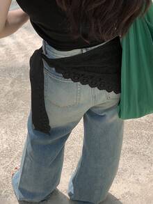 DAZY 女士甜美沙滩度假休闲裙，夏季新品 - 黑色 - 查看 2