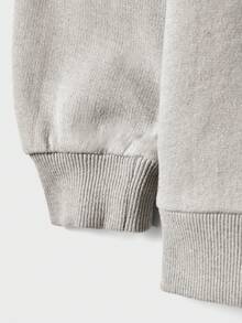 Felpa in cotone da uomo con grafica a lettere e pantaloni della tuta con vita con coulisse