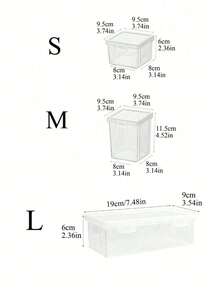 透明收纳盒，用于存放发饰、发带、发夹、发夹、发饰、节日礼品盒 - 無色 - 查看 7