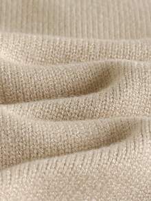 Loomiva Suéter de cuello redondo con patrón de cable de punto texturizado para niña en otoño/invierno - Albaricoque - Ver 4