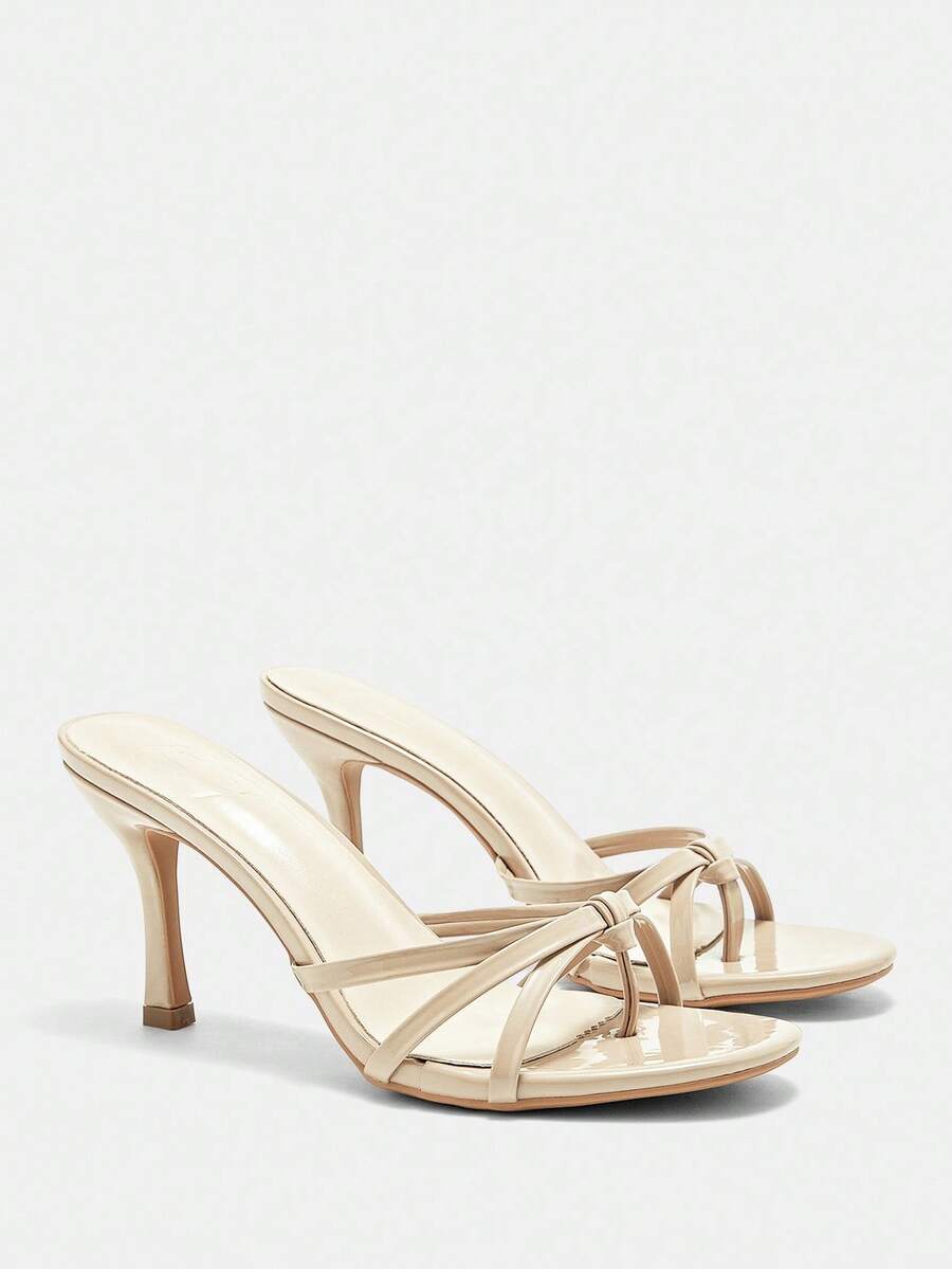 CUCCOO CURVES Plus Size Wide Fit Elegant Sexy Multi-Strap Sandals, Suitable For Summer Outdoor And Daily Wear - Apricot - View 1