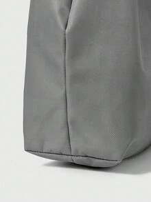 ROMWE Anime Cat Print Fashion Portable Large Capacity Women Tote Bag - Grey - View 6