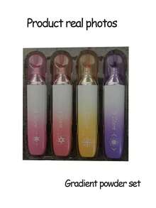 4 Piezas/Set Resaltador con Protección Visual de Color Degradado, Bolígrafo Marcador para Estudiantes, Bolígrafo de Colores para Planificador, Resaltador de Punta Ancha de Gran Capacidad, Vuelta a Clases. - Multicolor - Ver 8