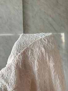 Feyla 女士时尚优雅浪漫生菜花边长袖连衣裙 - 杏色 - 查看 7