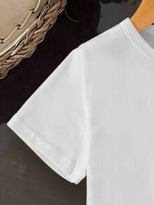 Áo thun cổ tròn in hình bướm cho bé gái - trắng - Xem 6