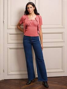 Áo hai dây in họa tiết kẻ caro màu hồng có họa tiết hoa hồng và áo khoác cardigan cài nút phía trước phù hợp cho mùa thu đông dành cho nữ - Đỏ - Xem 1