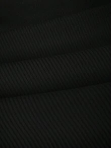 Franclia Áo thun dài tay 2 trong 1 thời trang thanh lịch tối giản đa năng dành cho nữ, mùa xuân/thu - Đen và trắng - Xem 5