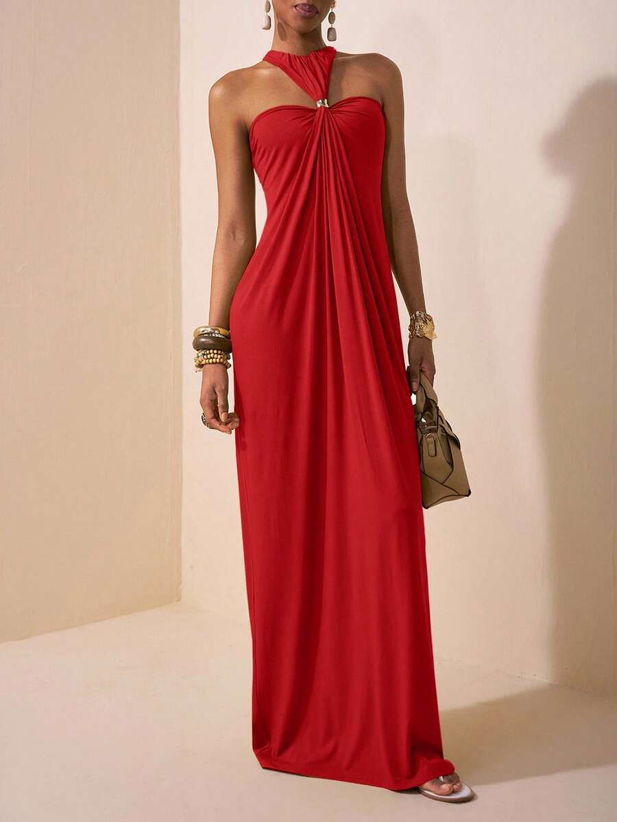 Zivah Lễ hội âm nhạc Xuân/Hè 2025 mới đến, Lễ Phục sinh, Ngày Thánh Patrick, Phong cách miền Tây, Du mục, Tiệc sinh nhật, Tốt nghiệp, Phong cách đại học, Sinh viên, Thường ngày, Cơ bản Đa năng, Giải trí, Du lịch du thuyền, Bãi biển, Tắm nắng, Lan truyền, Thời trang đường phố, Khách dự tiệc cưới Boho, Đi làm, Ăn trưa, Sân bay, Váy dài hở lưng màu xanh lá cây có vòng kim loại trang trí