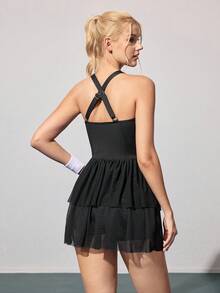 CourtClass 户外健身跑步服 - 黑色 - 查看 2