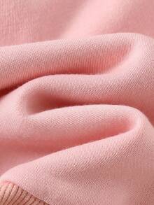 Cozy Pixies 3pcs Baby Girl Letter Print Knit Soft Crew Neck Long Sleeve Hoodie, Elastic Waist Pants And Sleeveless Vest Set Fall Winter