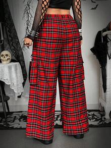 Whyspr 大码万圣节朋克休闲工装裤 - 彩色 - 查看 2