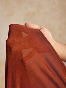 House of One High Neck Ruched Solid Knit Long Dress With Metal Buckle Women Autumn Elegant Casual Dress