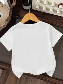 Áo thun cổ tròn in hình bướm cho bé gái - trắng - Xem 3