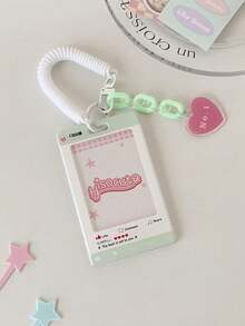 Zazumi 韩式透明钥匙扣袋套装，用于身份证装饰、保护、存储、K-Pop 照片卡悬挂配件 - 彩色 - 查看 16