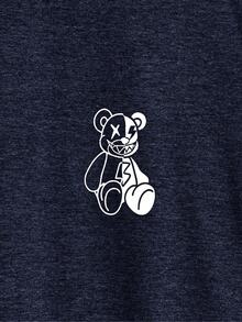 EURMUSE 3pcs Men's Plaid Pocket T-Shirt, Shorts And Pants Pajama Set