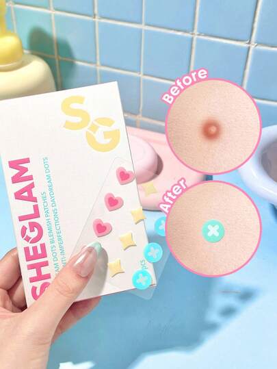 SHEGLAM Daydream Dots Blemish Patches Brand Beauty Makeup Face Paint Cosmetic For Women Girls Perfect For Fall Winter Ideal For Y2K Fancy Fashion Suitable For Birthday Christmas Present Party Ready Best Color