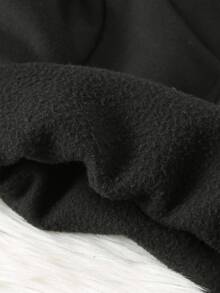 Bubblio Bộ 2 món/Bộ đồ liền thân giữ nhiệt cho bé trai, quần jogger và áo nỉ lót lông, bộ đồ thể thao thoải mái, dễ phối đồ cho mùa thu/đông, thích hợp mặc trong nhà, ngoài trời, mặc hàng ngày, thể thao, vui chơi, tiệc tùng, ngày lễ, bộ đồ thể thao 2 món cho bé mới biết đi, bộ đồ thường ngày cho bé, bộ đồ cho bé mùa thu đông, mặc dạo phố cho trẻ sơ sinh - màu đen - Xem 7