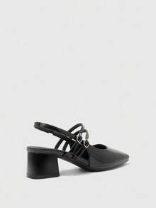 CUCCOO BIZCHIC Women's Classic Low Heel Slip-On Flats, Black For Christmas - Black - View 8