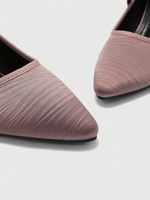 CUCCOO BIZCHIC Fashionable Elegant Pointed Toe High Heel Pumps - Pink - View 7